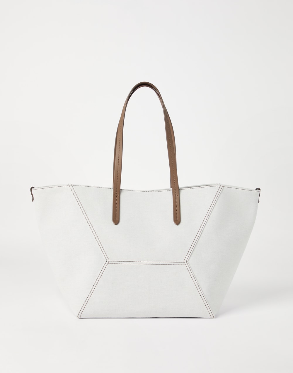 Gabardine BC Duo bag Chalk Woman - Brunello Cucinelli