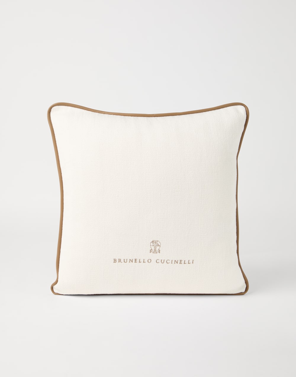 刺绣商标靠垫 巴拿马色 生活风格 - Brunello Cucinelli