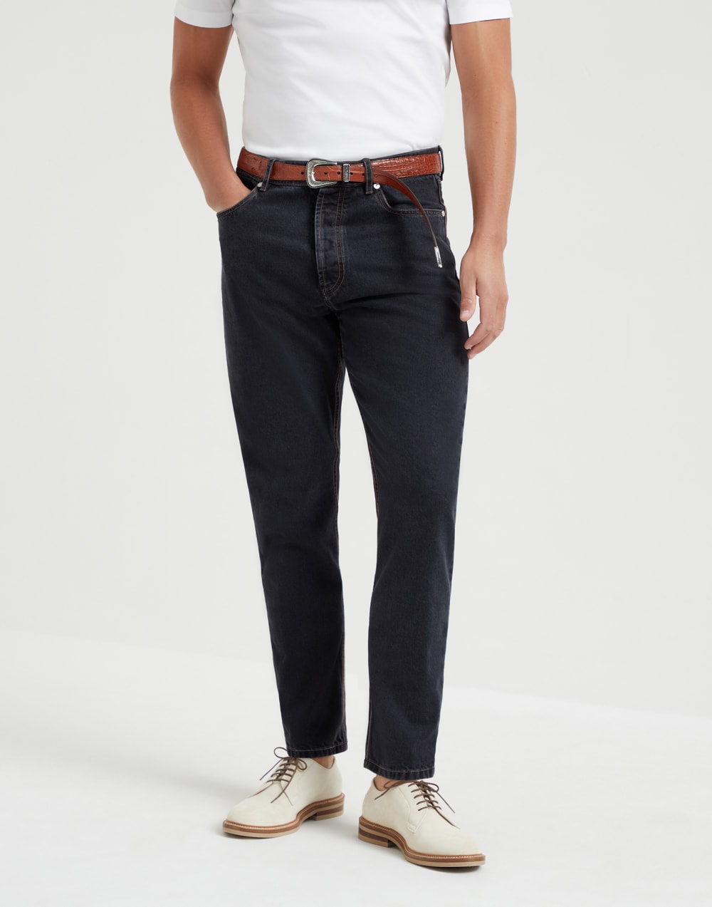 Pantalón de denim Grayscale Gris Oscuro Hombre - Brunello Cucinelli