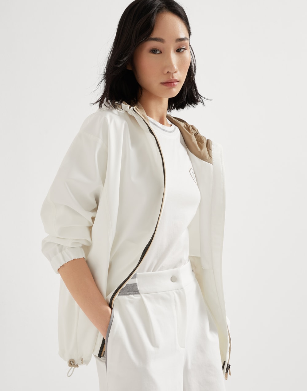 Nylon outerwear White Woman - Brunello Cucinelli