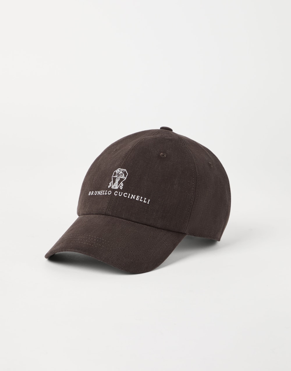 徽标装饰篮球帽 棕色 男款 - Brunello Cucinelli