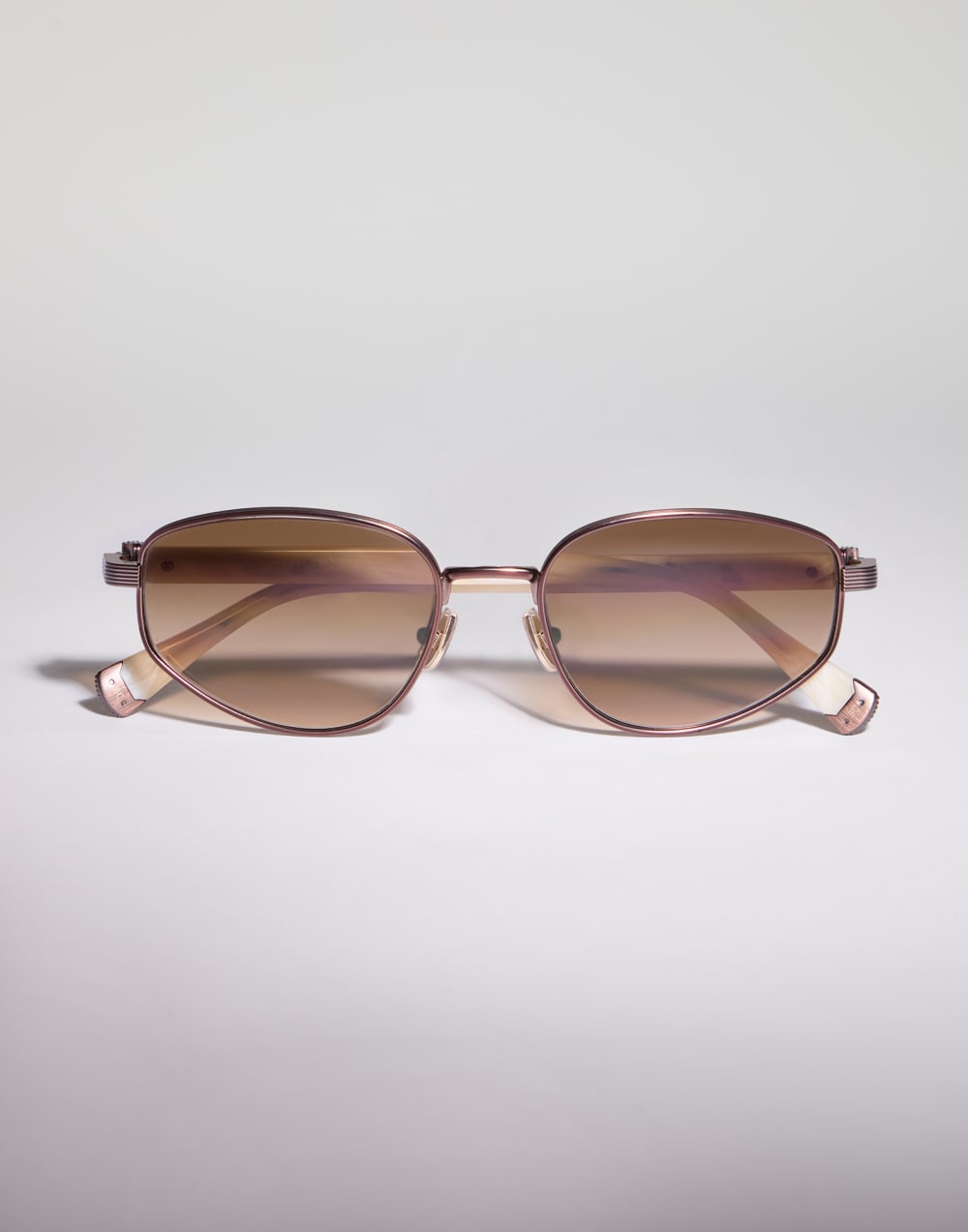 Geometric titanium sunglasses Bronze / Panama Eyewear - Brunello Cucinelli