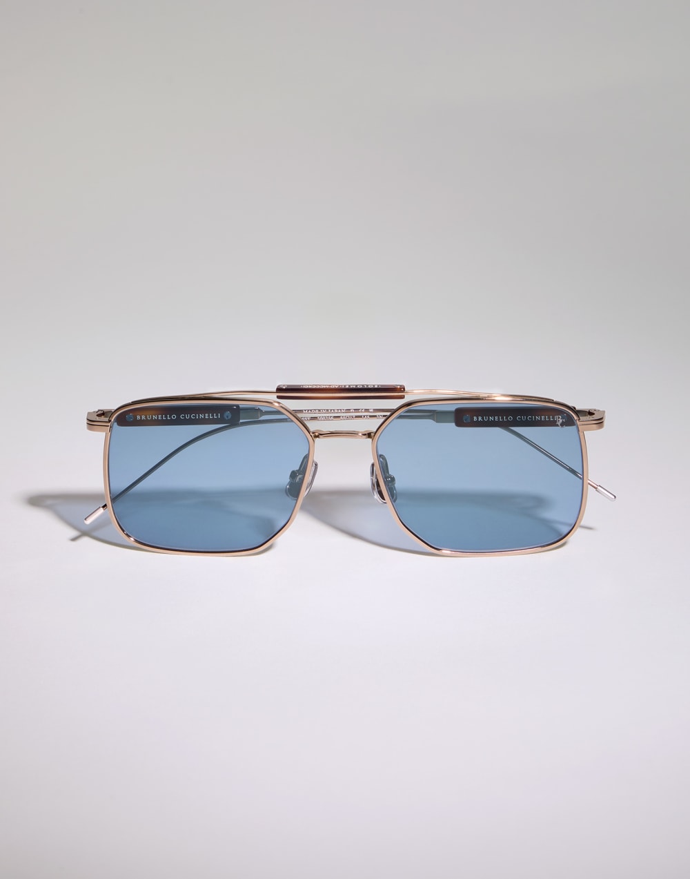 Squared titanium sunglasses Light Gold Eyewear - Brunello Cucinelli