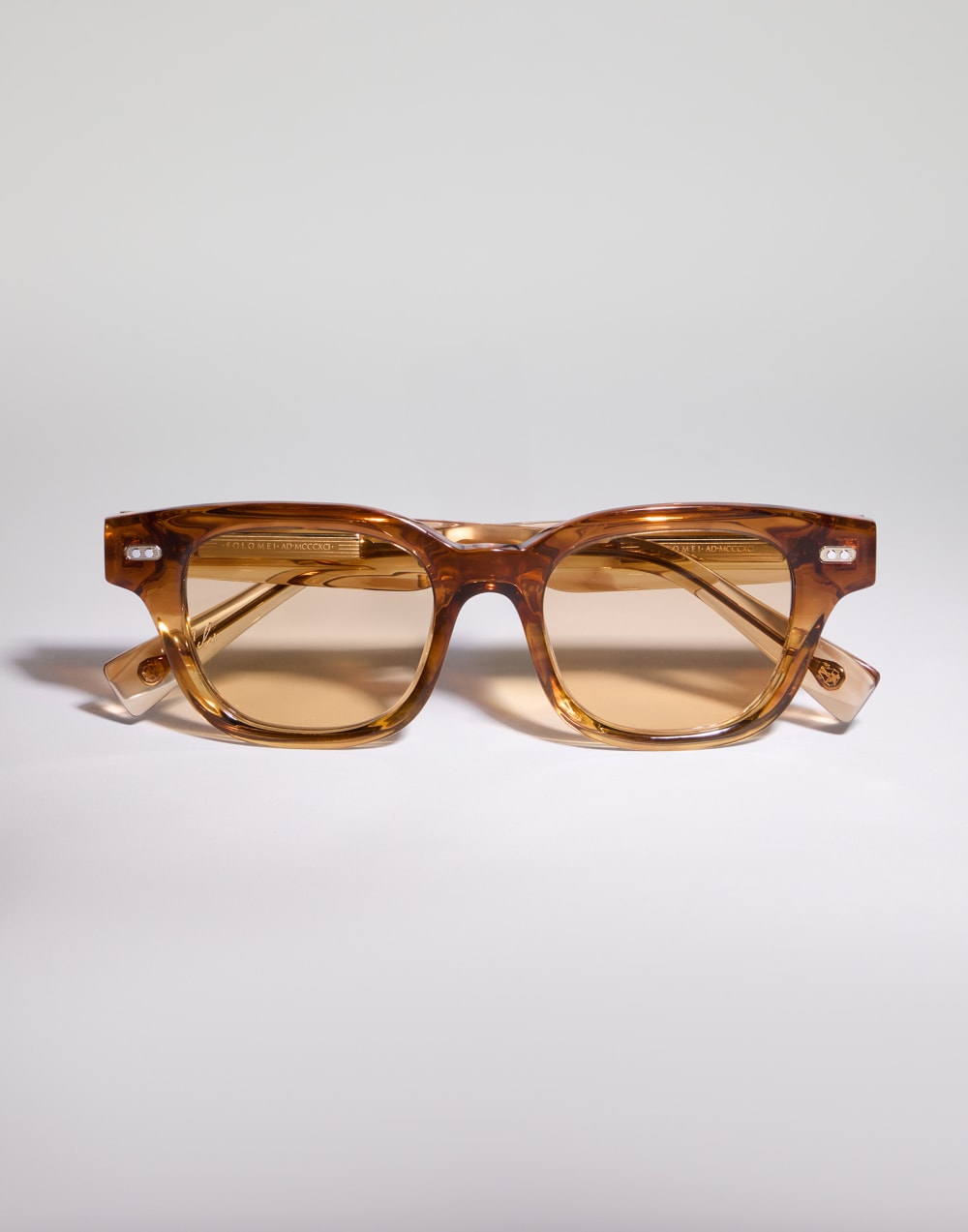 Brille Miles mit 18k-Goldplattierung Bernstein Brillen - Brunello Cucinelli