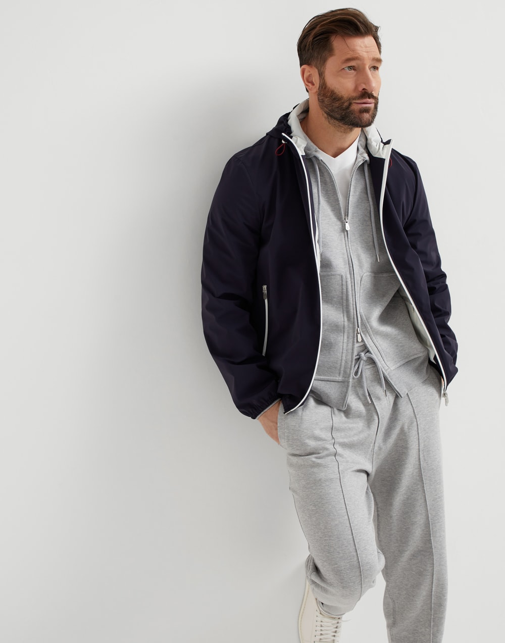 Куртка из нейлона Темно-Синий Мужчина - Brunello Cucinelli