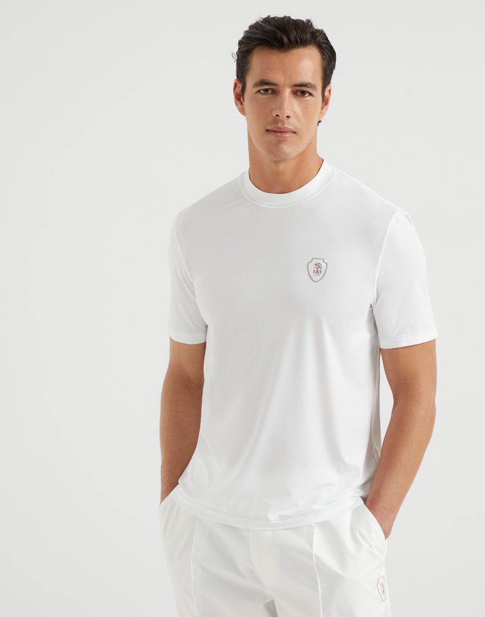 Футболка с круглым вырезом Белый Мужчина - Brunello Cucinelli