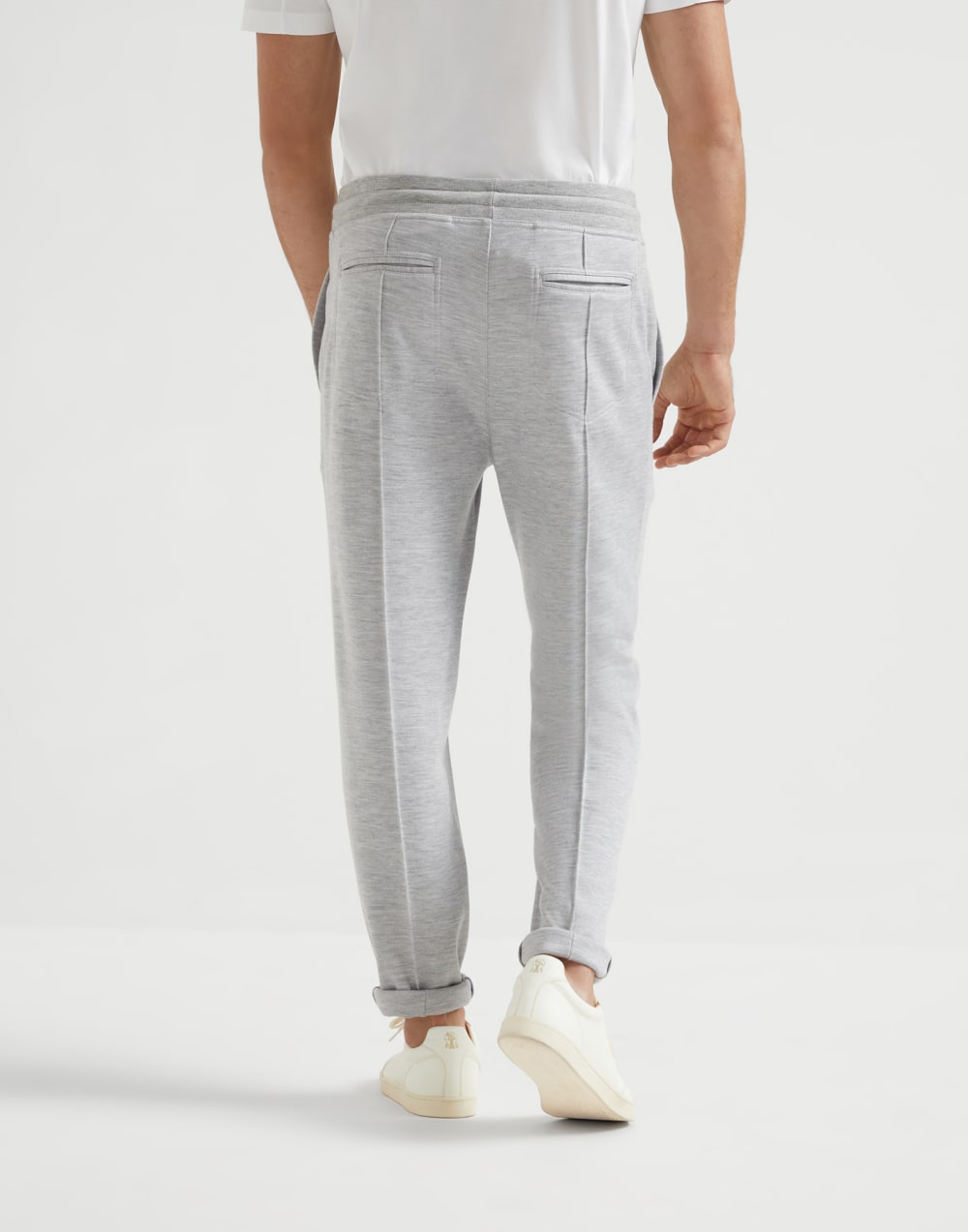 Брюки из футера Светло-Серый Мужчина - Brunello Cucinelli