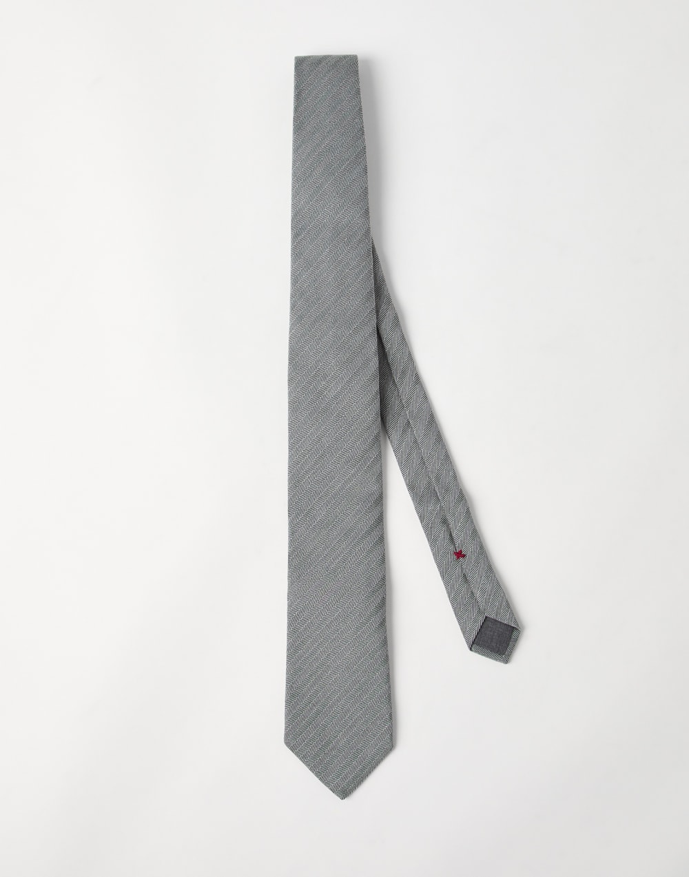 Herringbone necktie Medium Grey Man - Brunello Cucinelli
