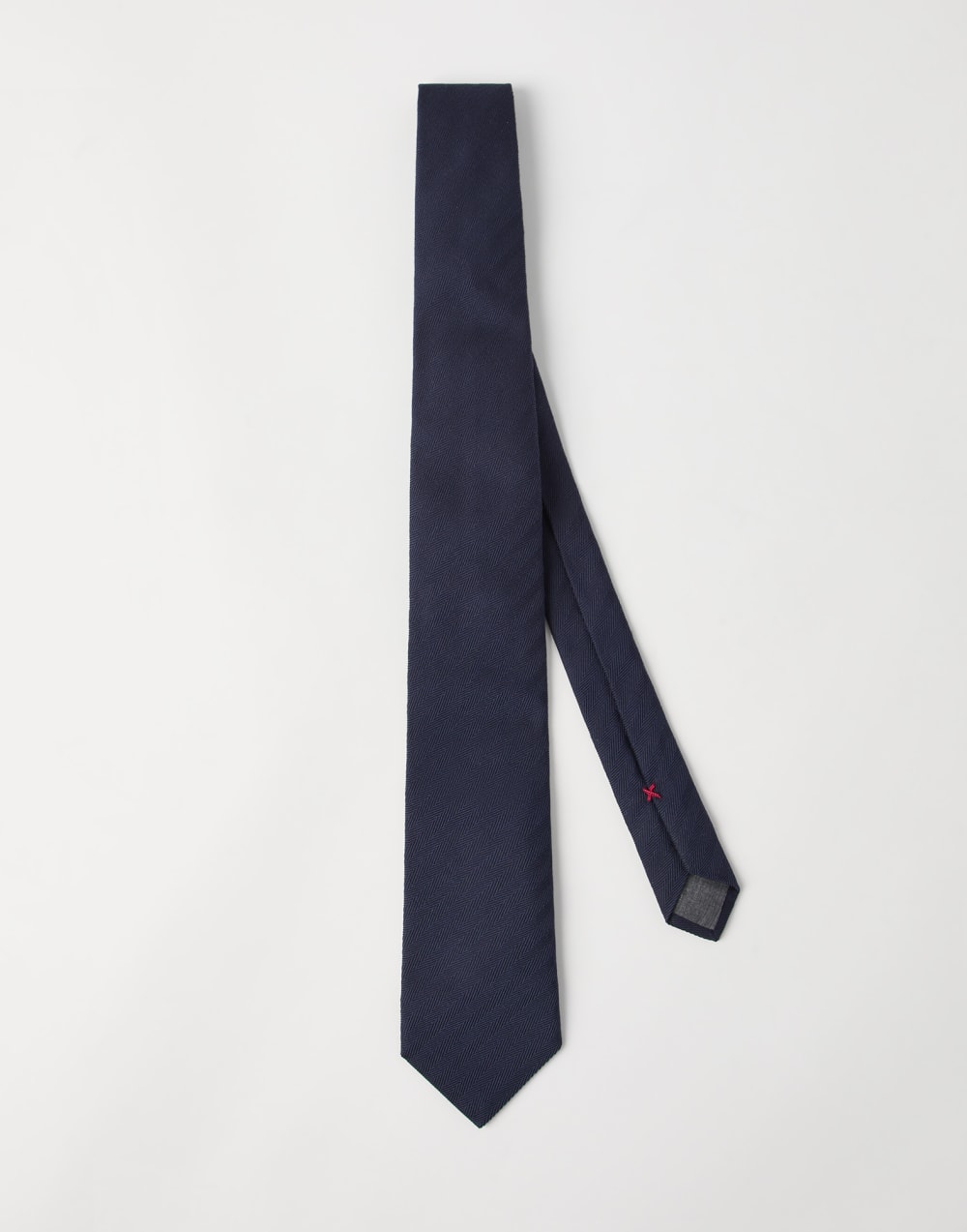 Herringbone necktie Navy Blue Man - Brunello Cucinelli