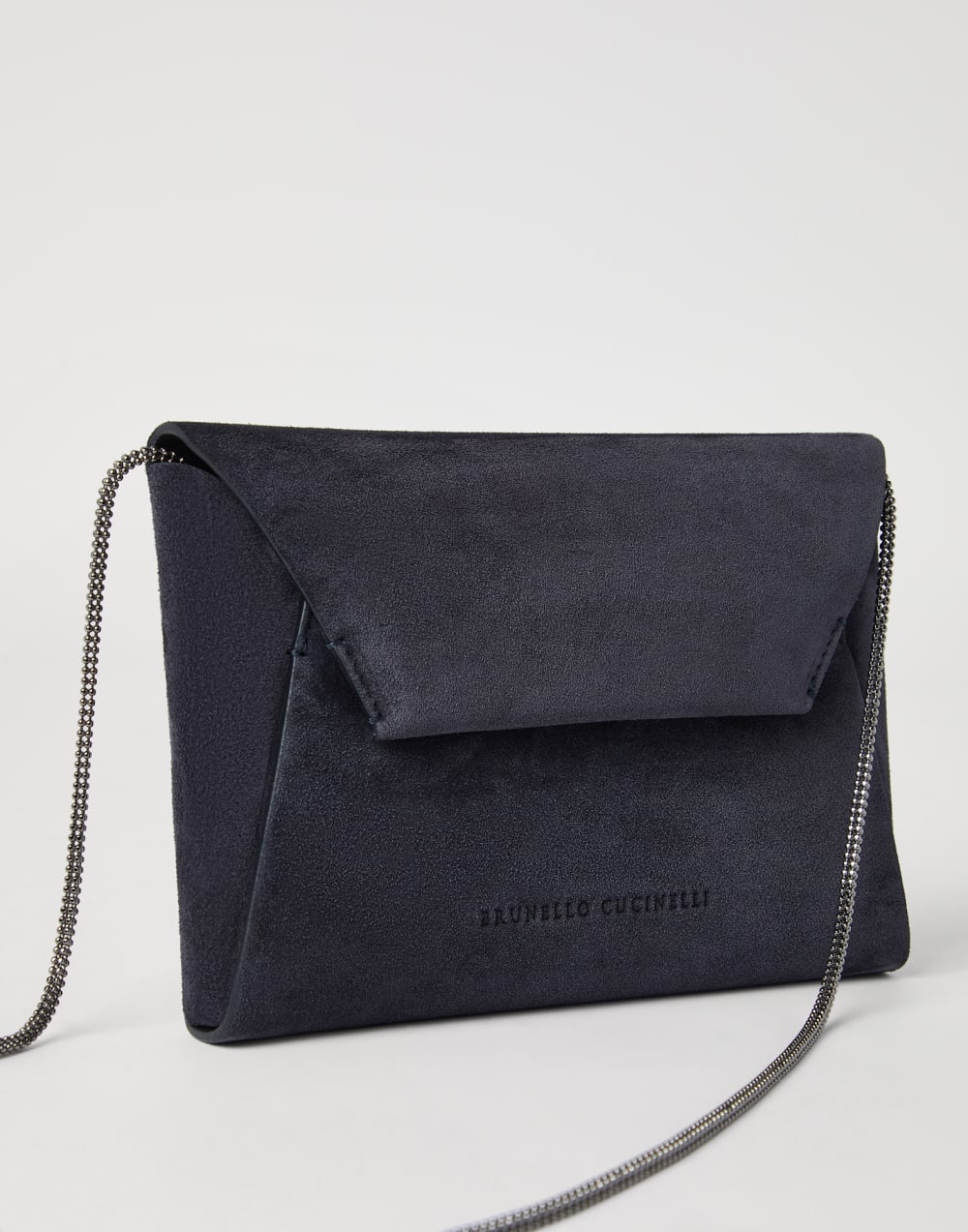 BC Duo 镶珠装饰手拿包 夜黑 女款 - Brunello Cucinelli