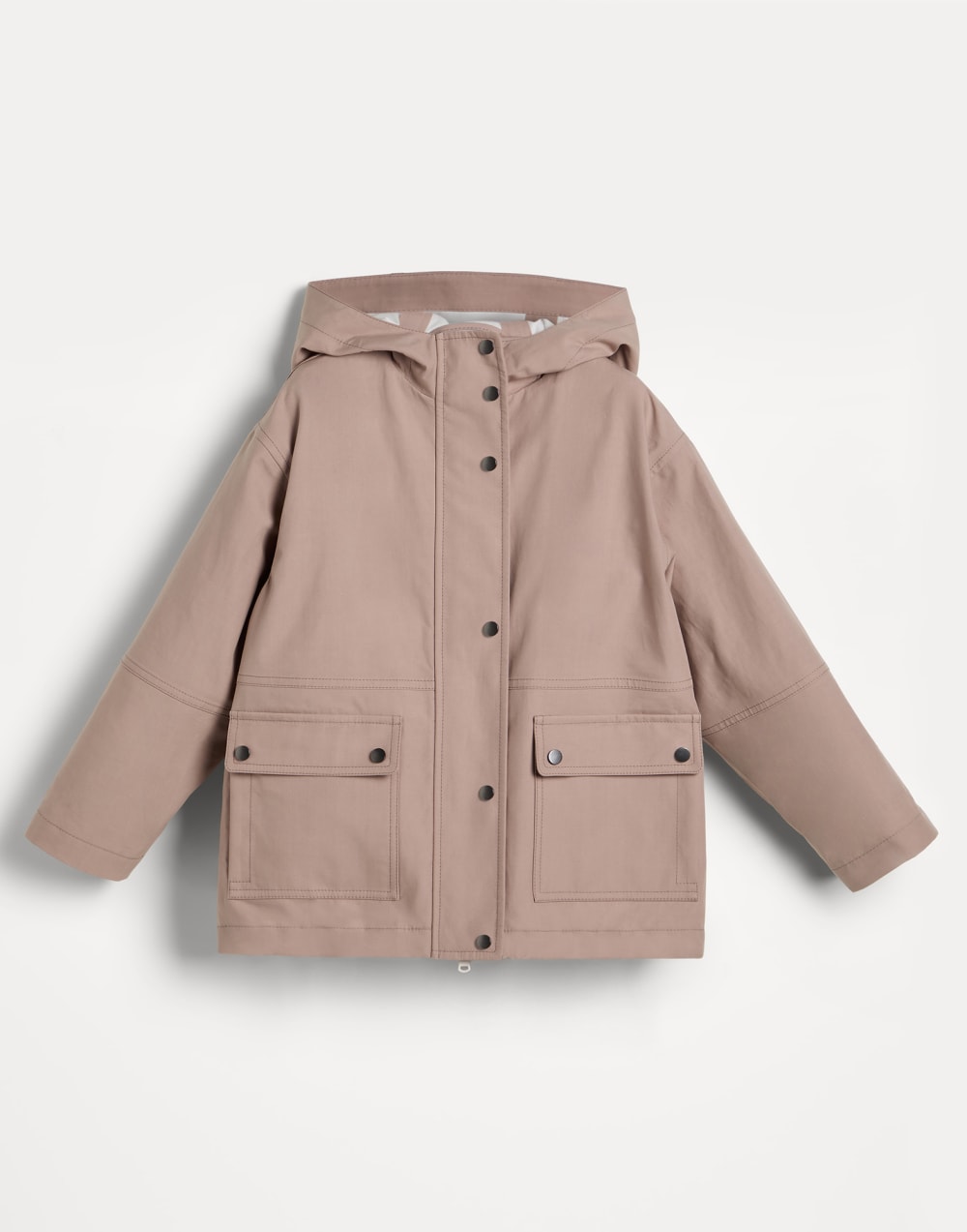 Bonded poplin parka Pink Girls - Brunello Cucinelli