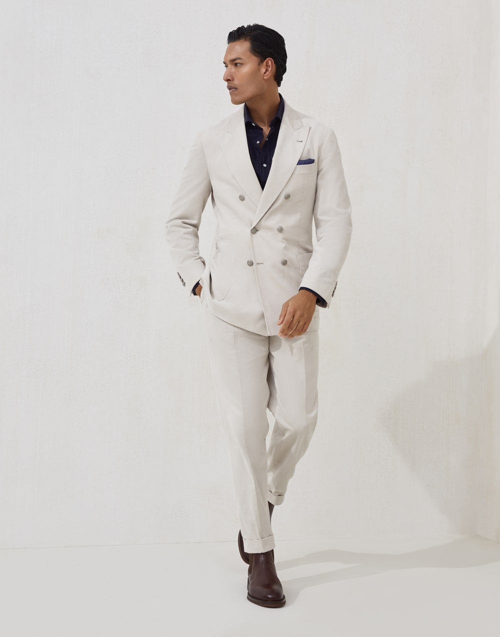 Corduroy trousers Ivory Man - Brunello Cucinelli