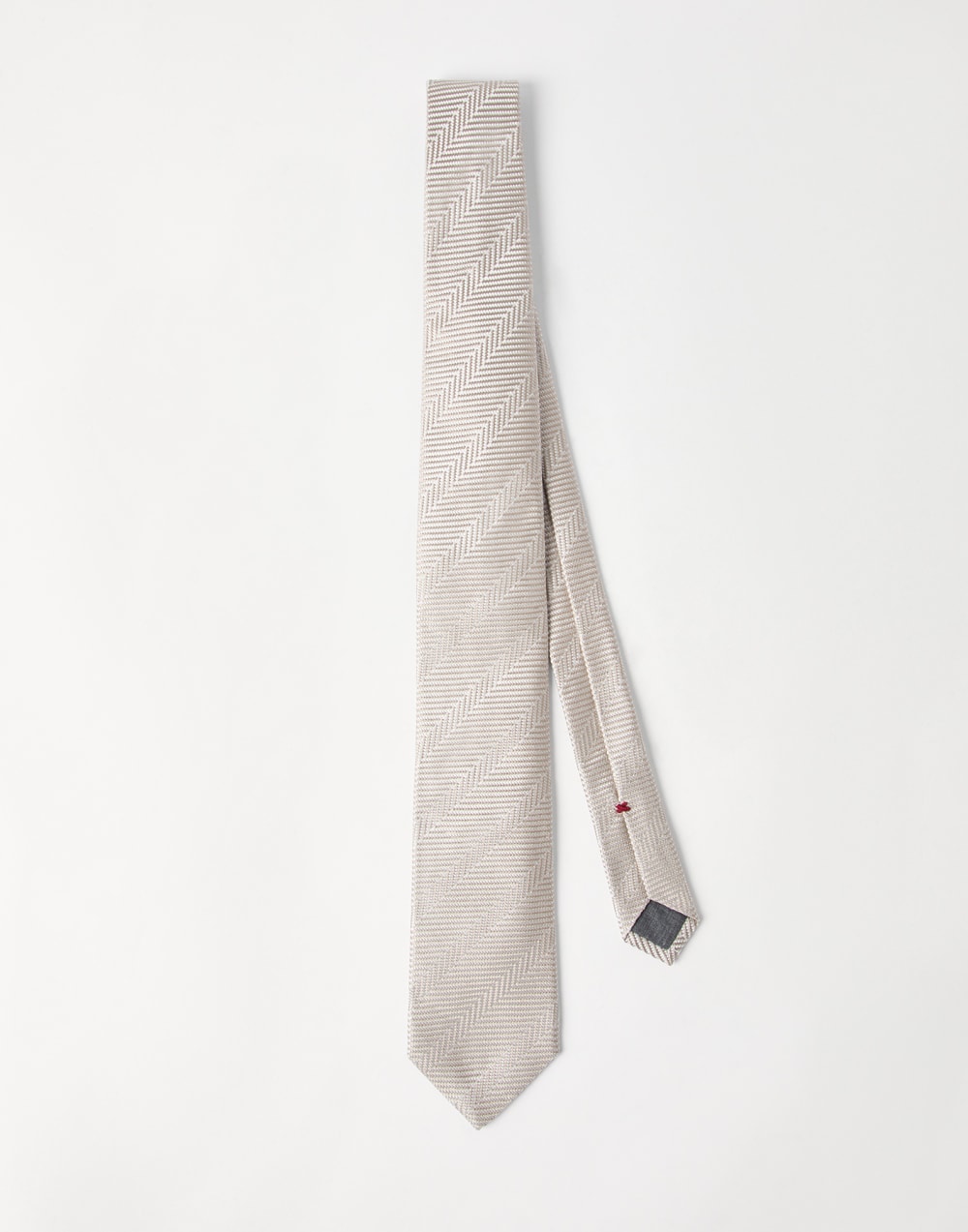 Herringbone necktie Salt Man - Brunello Cucinelli