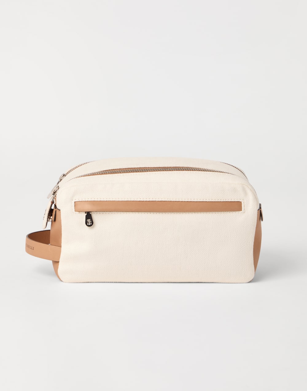Beauty case with double zipper Off-White Man - Brunello Cucinelli