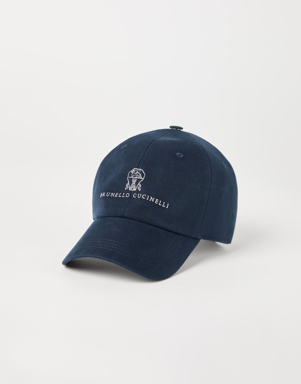 刺绣装饰篮球帽 海军蓝 男款 - Brunello Cucinelli