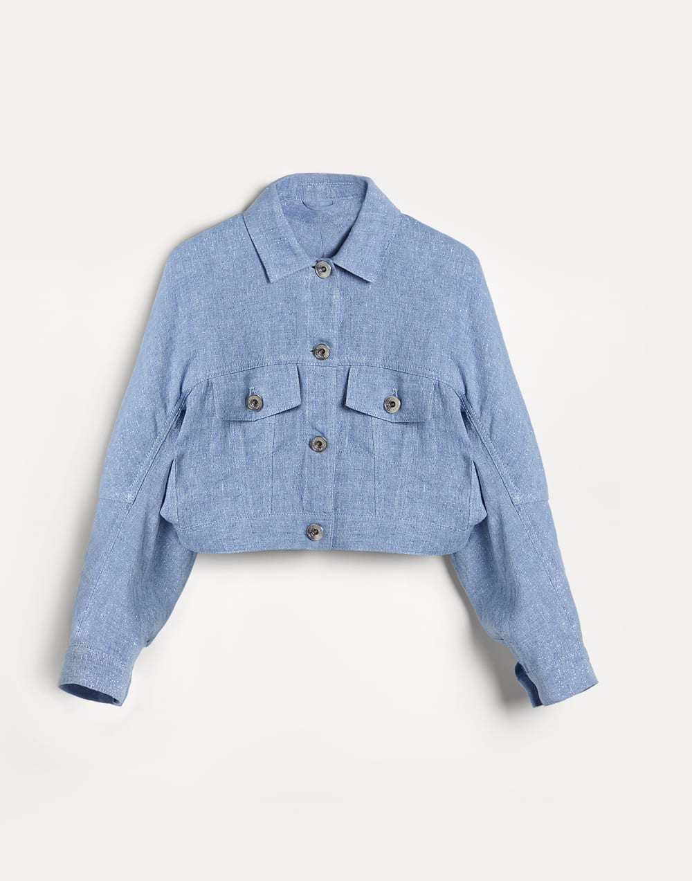 Sparkling Canvas outerwear Sky Blue Girls - Brunello Cucinelli