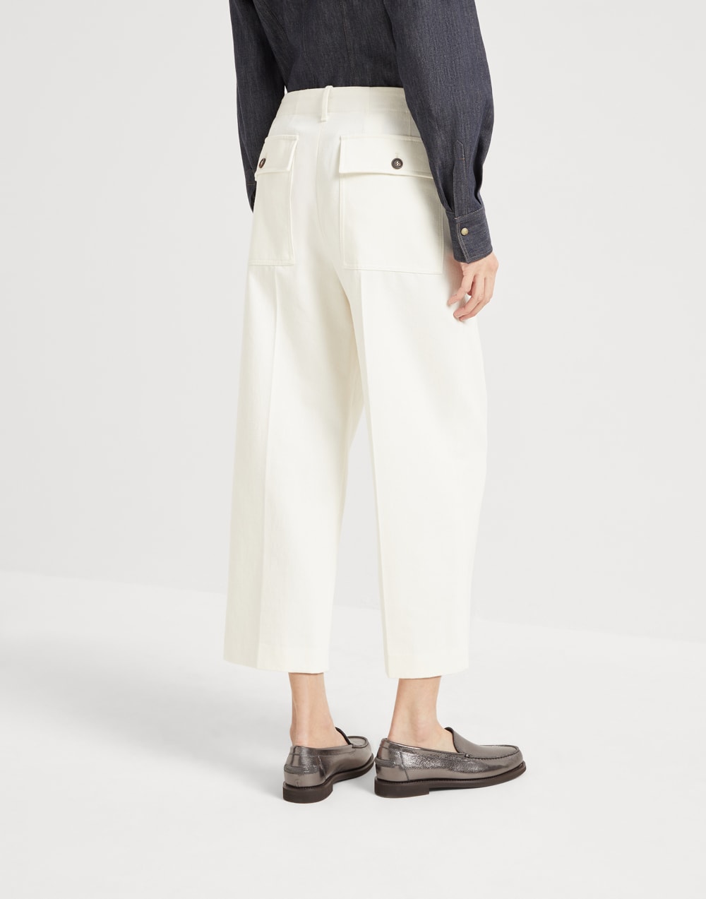 Pantalon Chino Pleated Panama Femme - Brunello Cucinelli