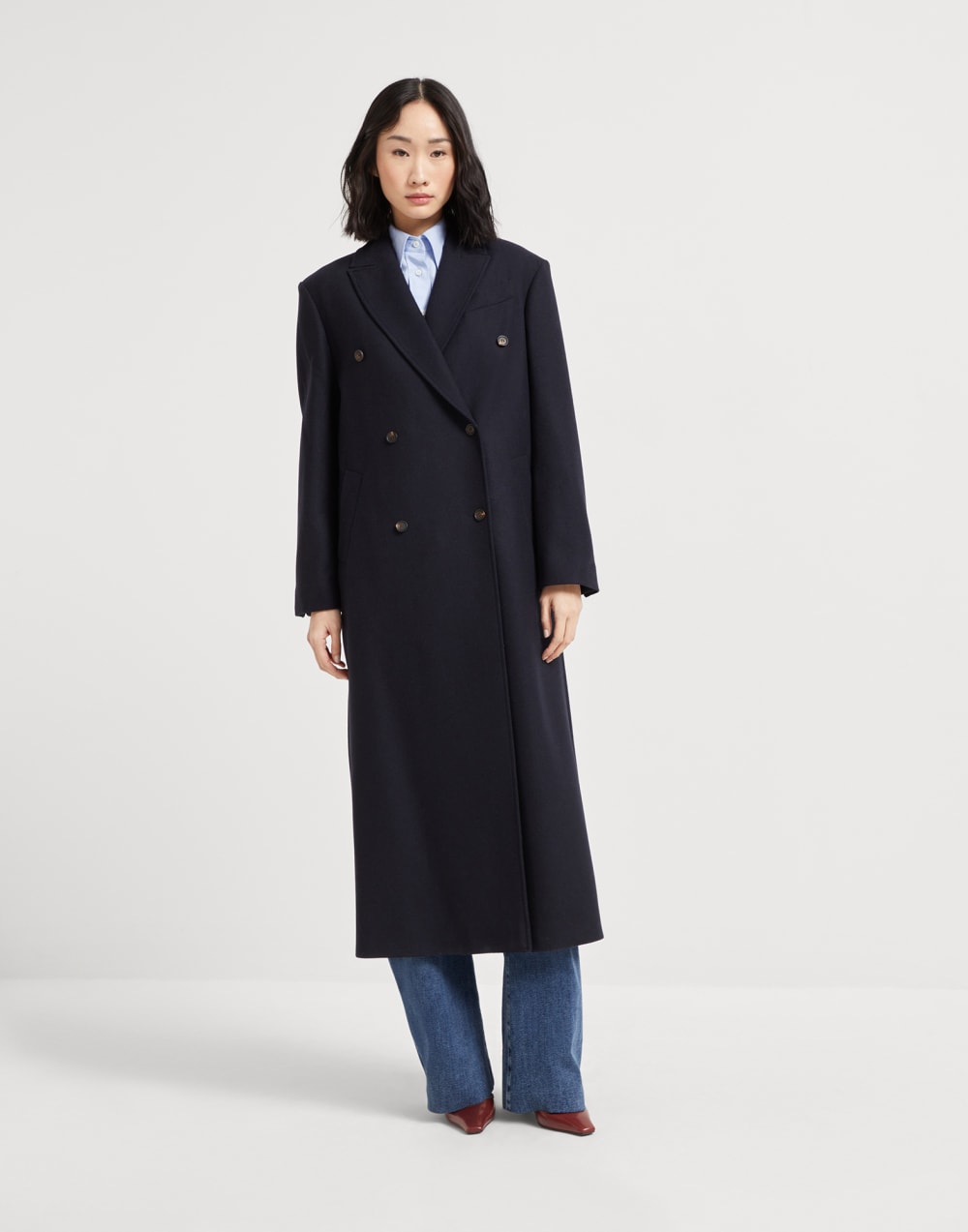 Lightweight wool fabric overcoat Night Woman - Brunello Cucinelli
