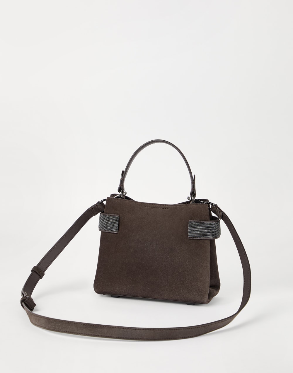 Essence 小号手挽包 松果布朗色 女款 - Brunello Cucinelli