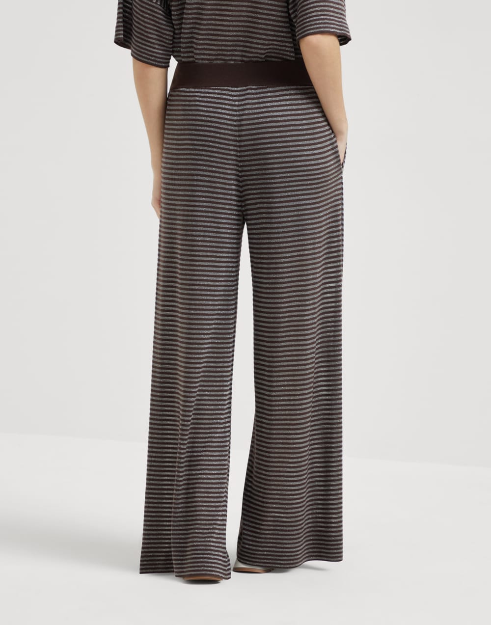 Pantalón de punto de cachemir Cacao Mujer - Brunello Cucinelli