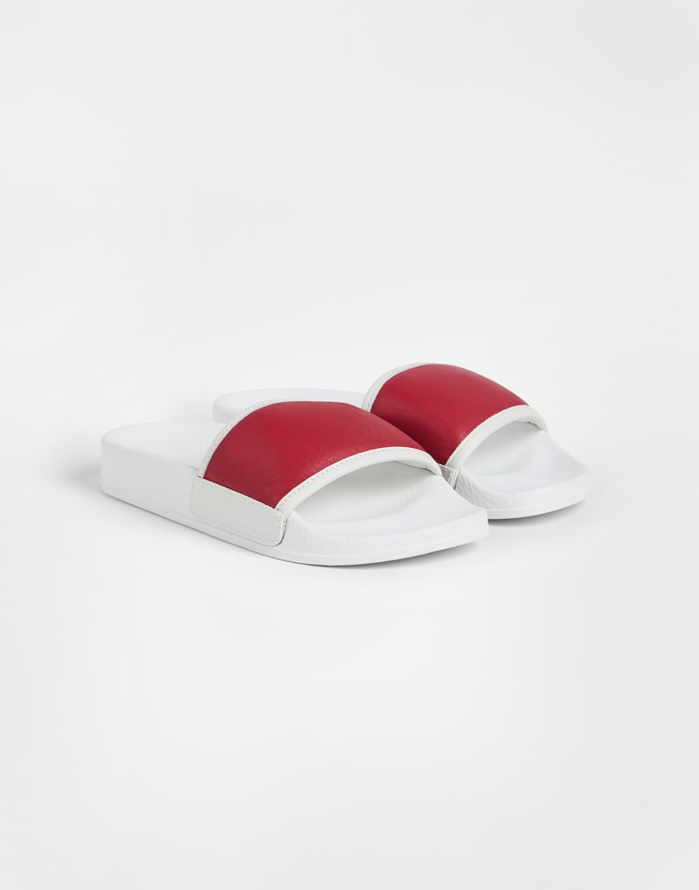 Nappa leather slides Red Girls - Brunello Cucinelli