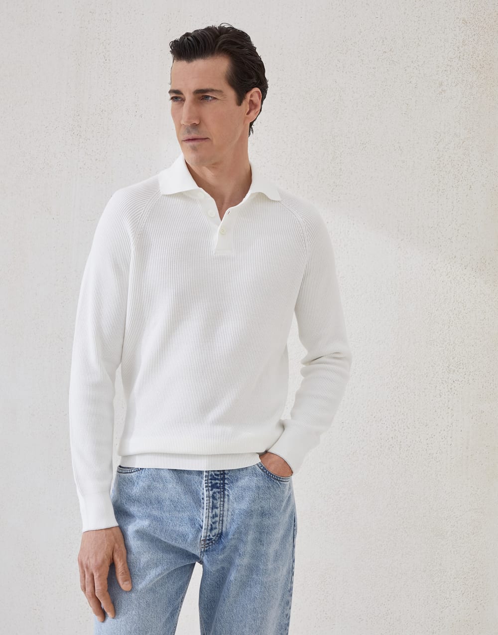 Pullover im Poloshirt-Stil Panama Herren - Brunello Cucinelli