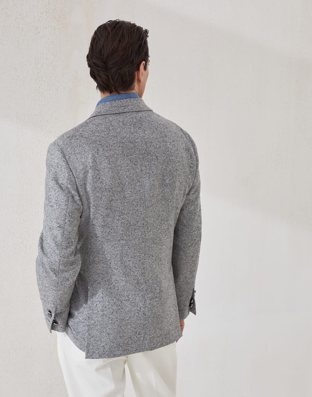 Sharkskin blazer Medium Grey Man - Brunello Cucinelli