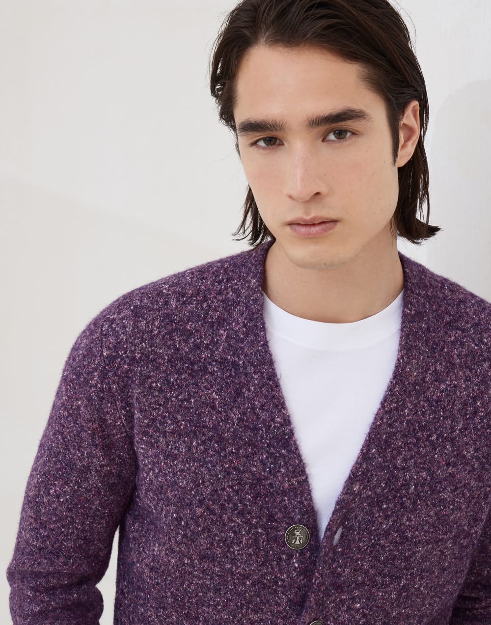 Gilet boutonné Violet Homme - Brunello Cucinelli