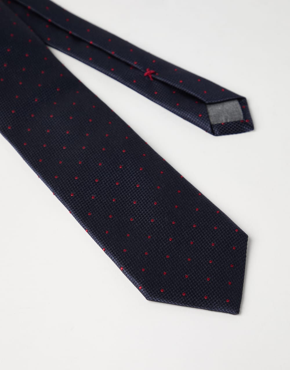 波点真丝领带 蓝色 男款 - Brunello Cucinelli