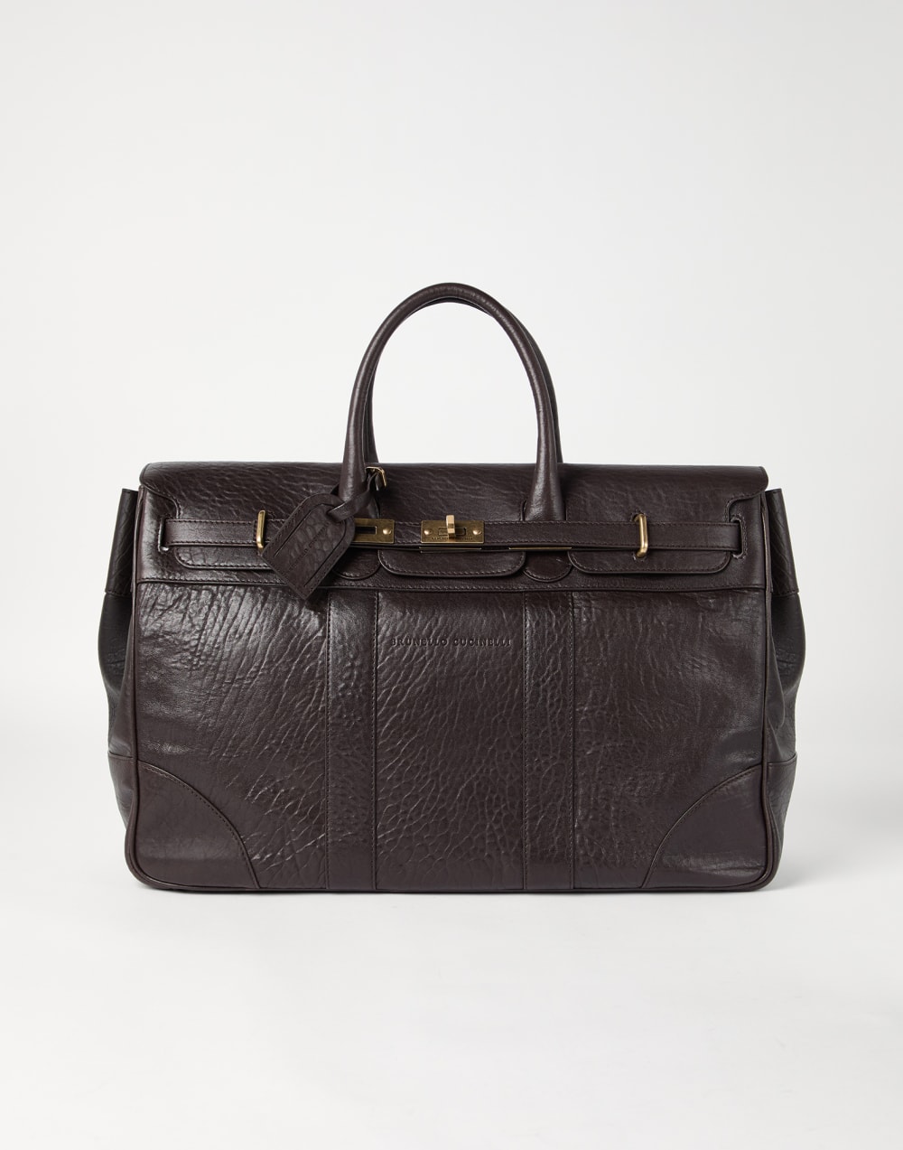 Leather country bag Brown Man - Brunello Cucinelli