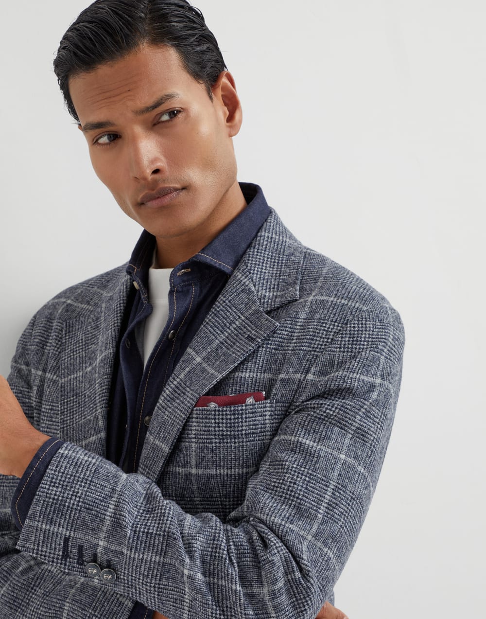 Deconstructed Cavallo blazer Denim Man - Brunello Cucinelli