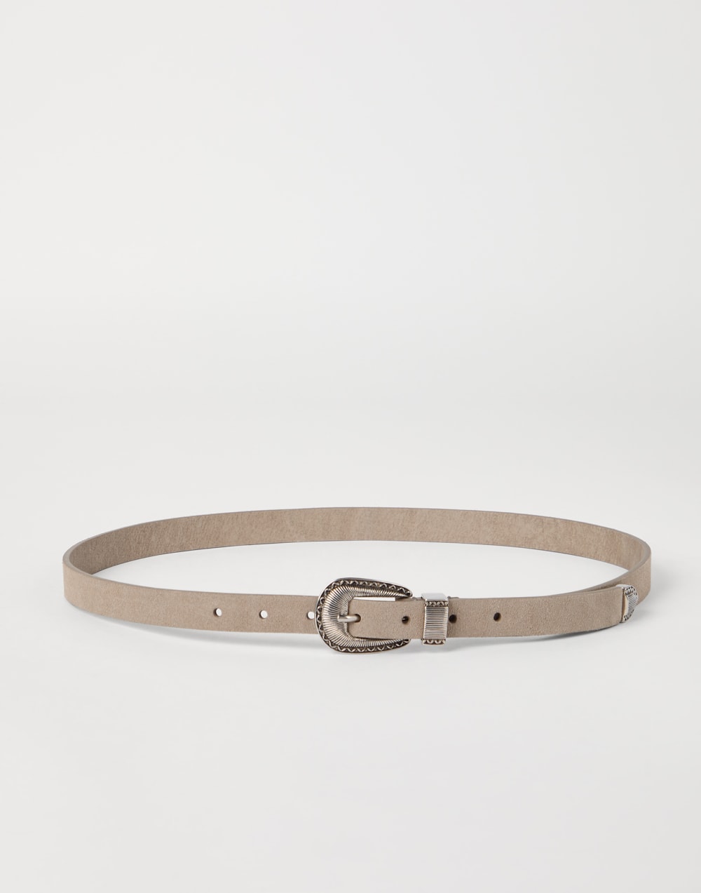 Reversed leather belt Taupe Man - Brunello Cucinelli