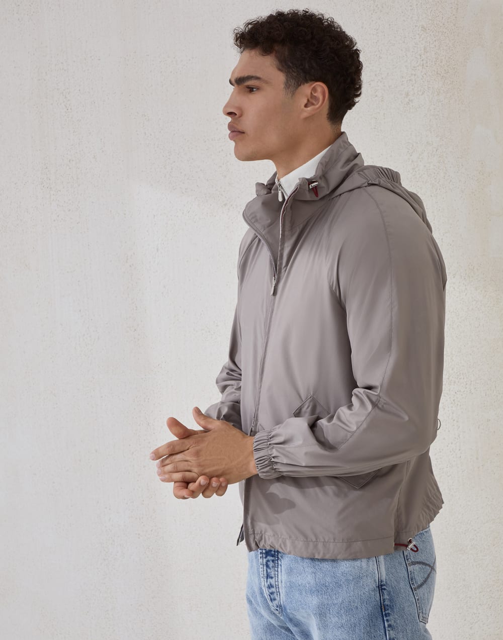 Outerwear with hood Grey Man - Brunello Cucinelli