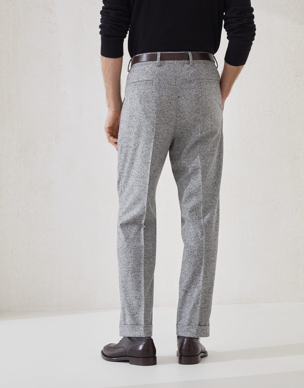 Sharkskin trousers Medium Grey Man - Brunello Cucinelli