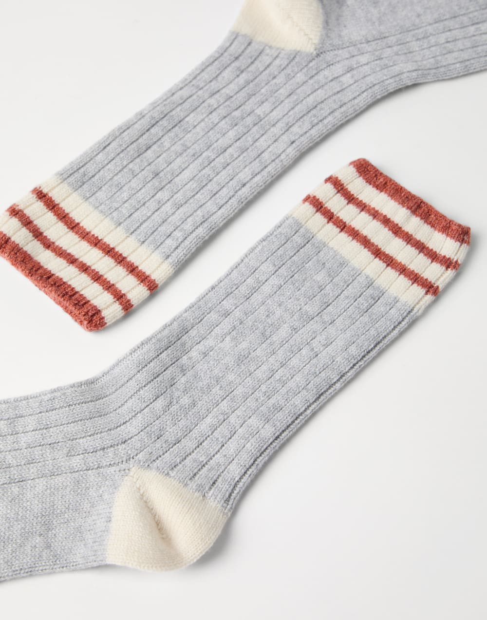 Rib knit socks Light Grey Man - Brunello Cucinelli