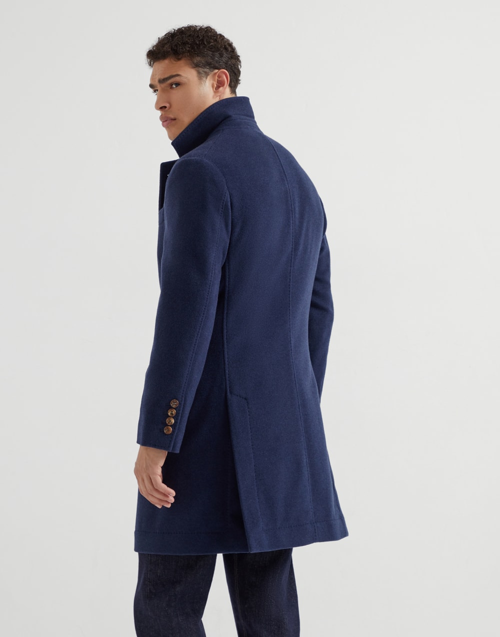 Water-resistant coat Avio Blue Man - Brunello Cucinelli