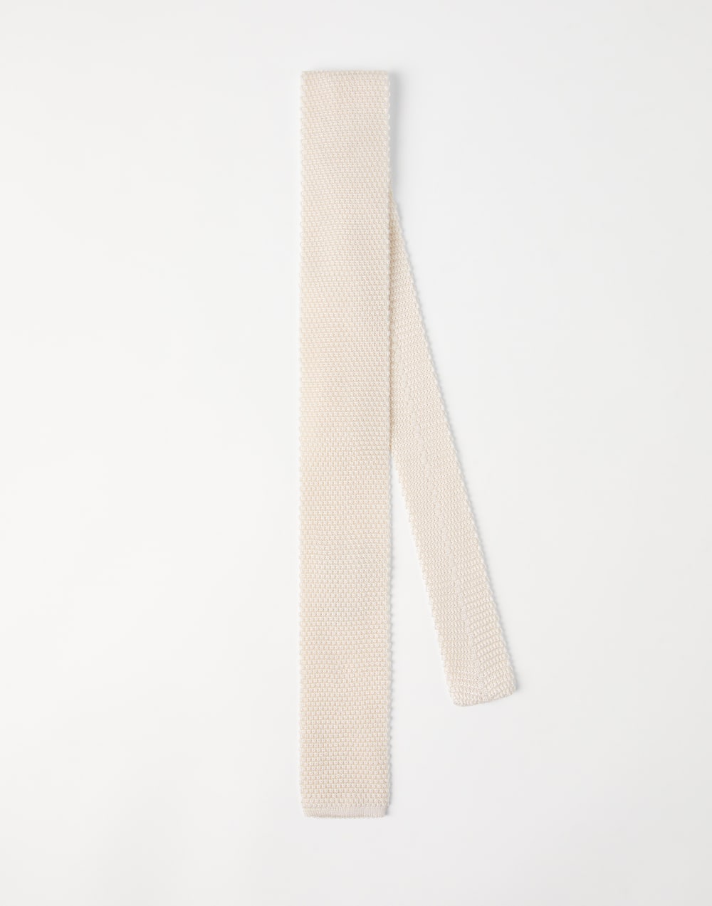 编织领带 白色 男款 - Brunello Cucinelli