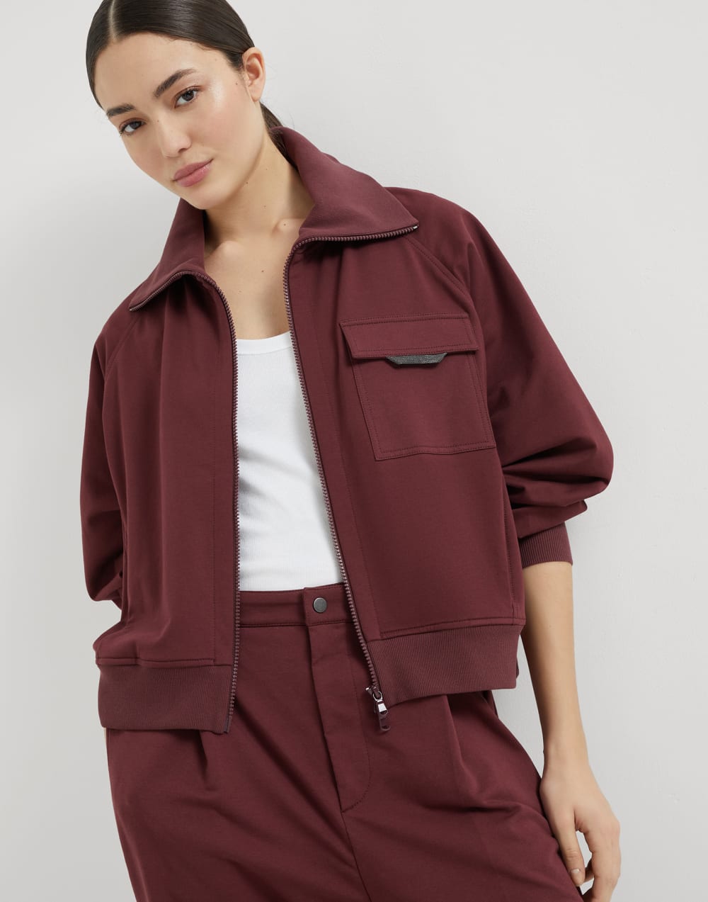 轻质卫衣面料上衣 苋菜紫 女款 - Brunello Cucinelli