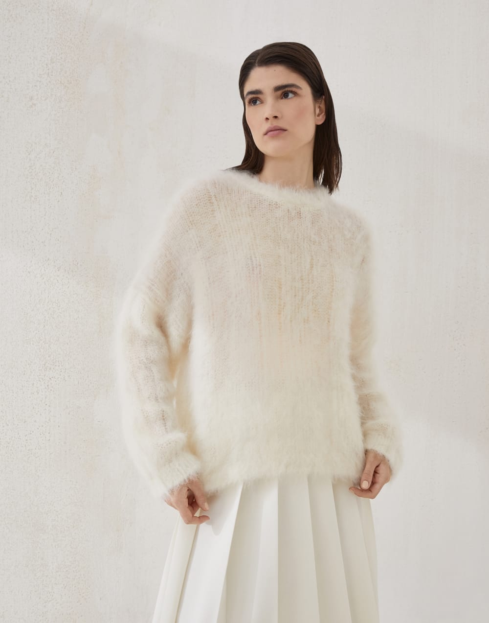 Mohair and silk sweater Butter Woman - Brunello Cucinelli