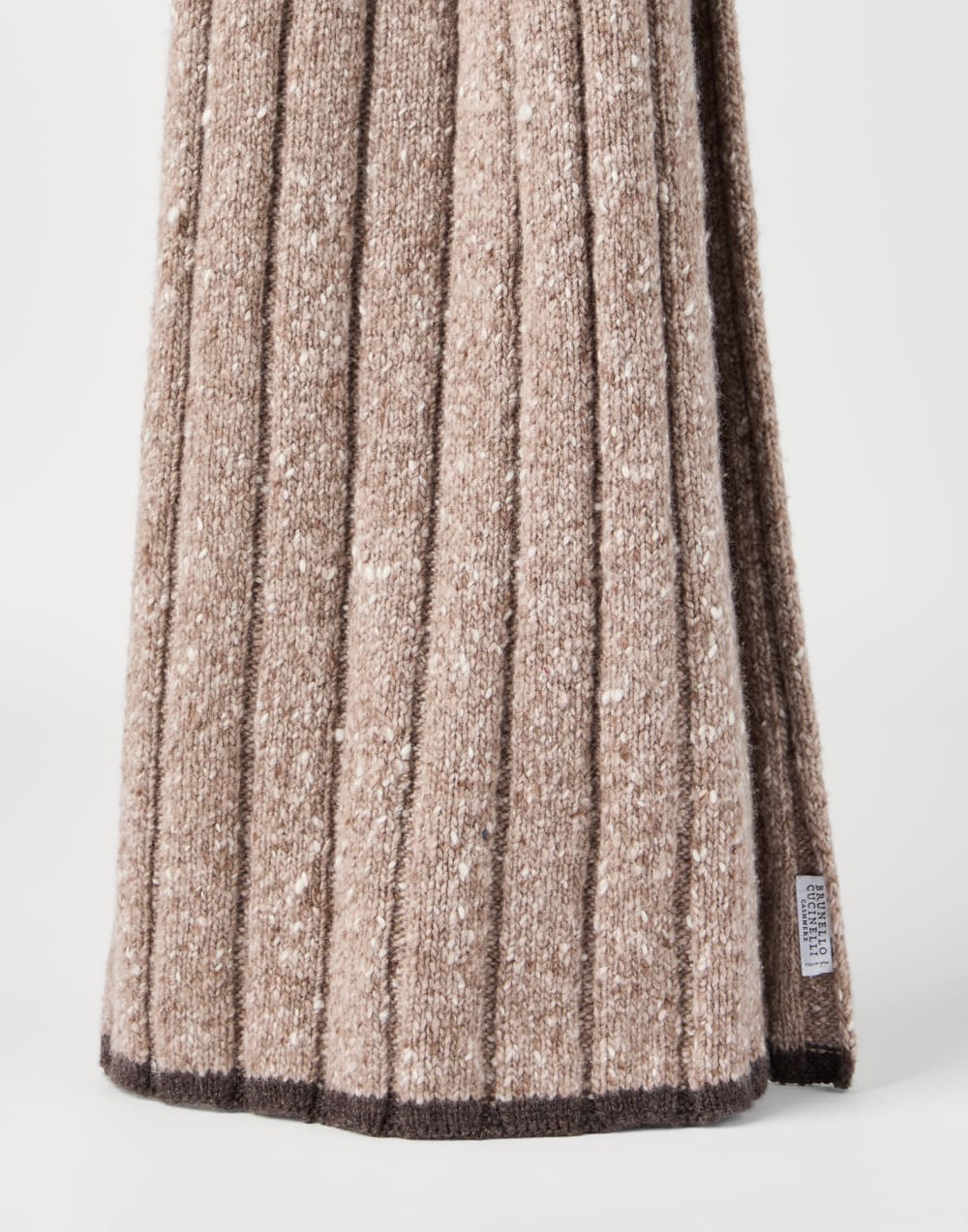 Шарф из кашемирового трикотажа Ореховый Мужчина - Brunello Cucinelli