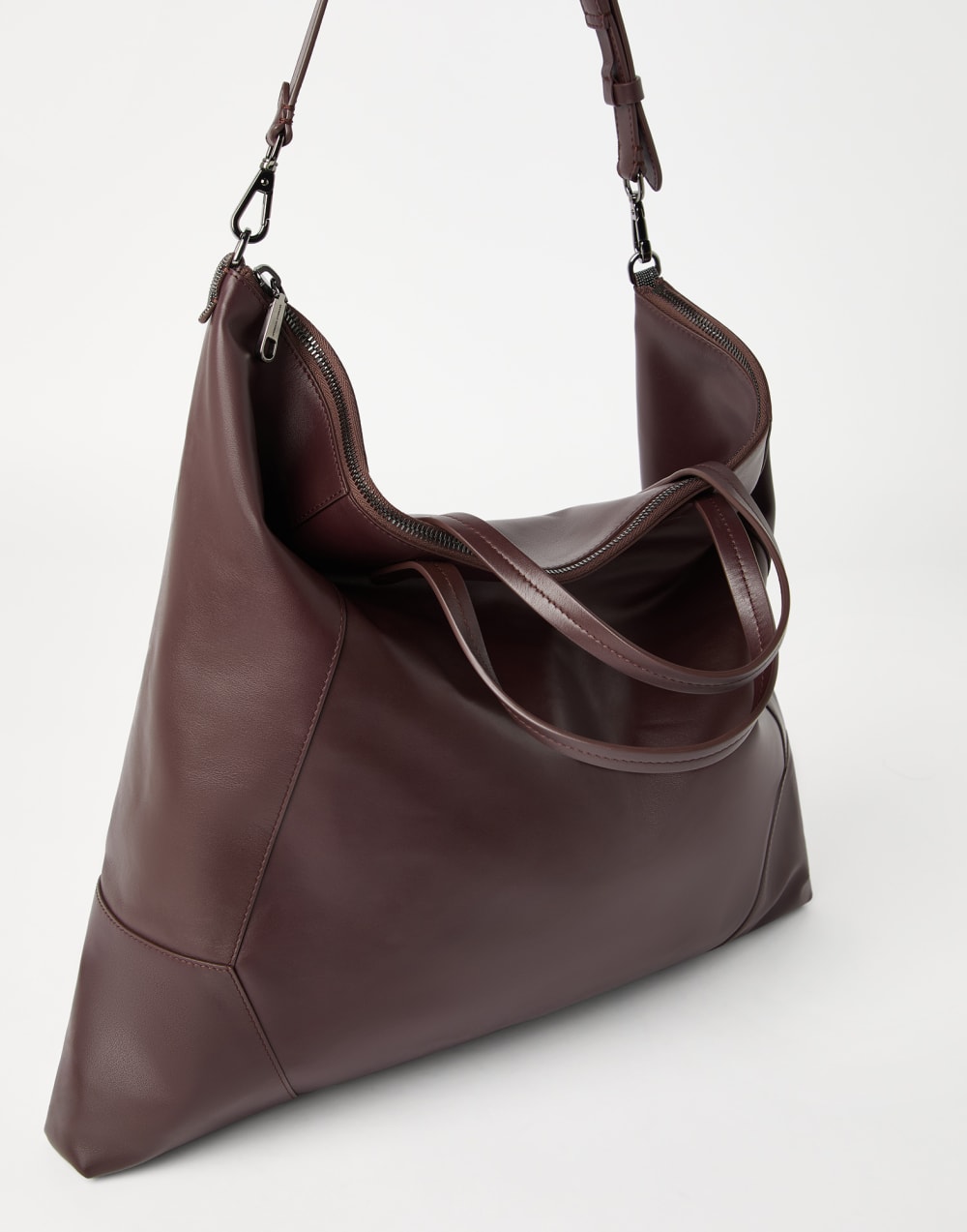 BC Duo large shopper bag Burgundy Woman - Brunello Cucinelli