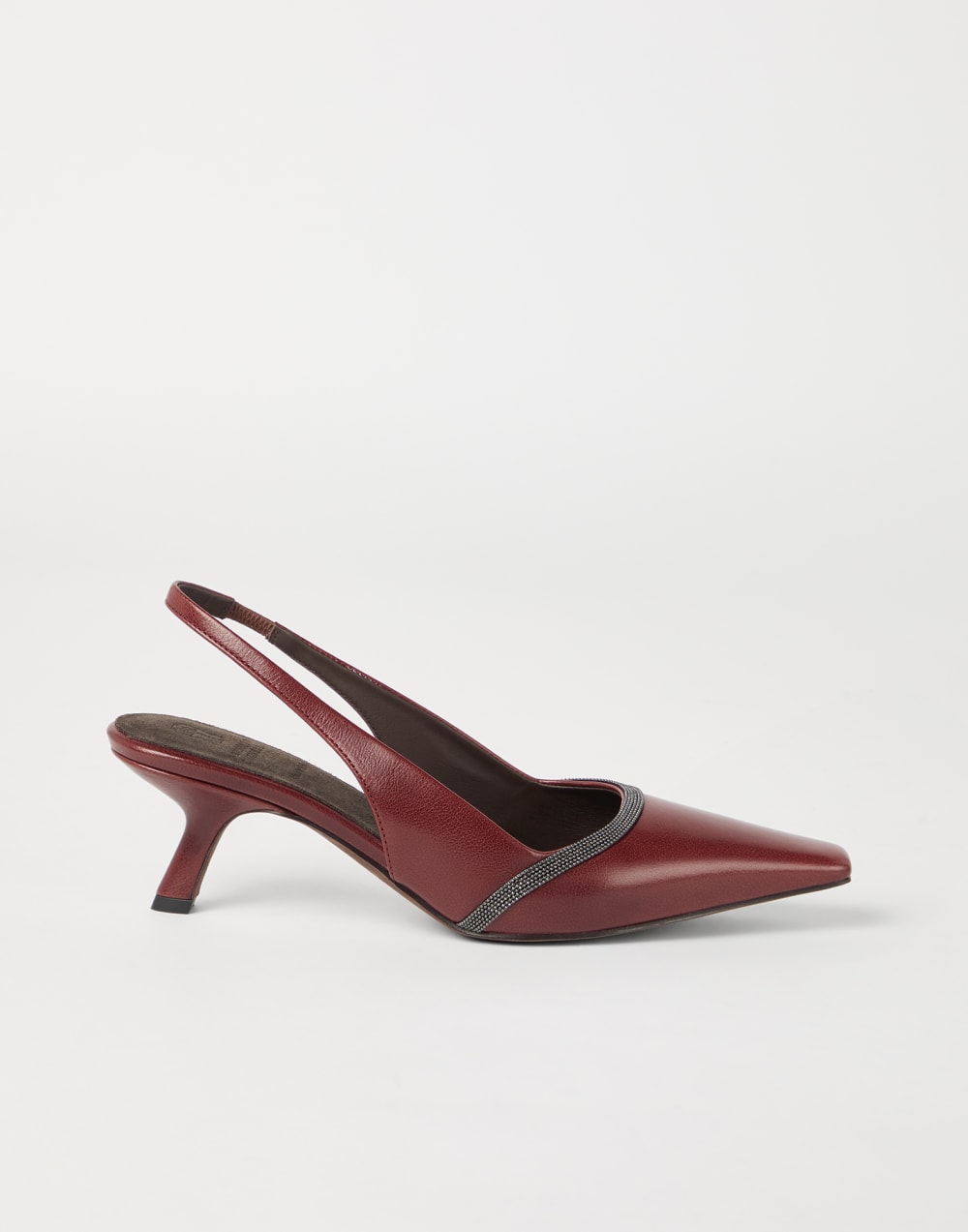 Zapatos de tacón City Slingback Amaranto Mujer - Brunello Cucinelli