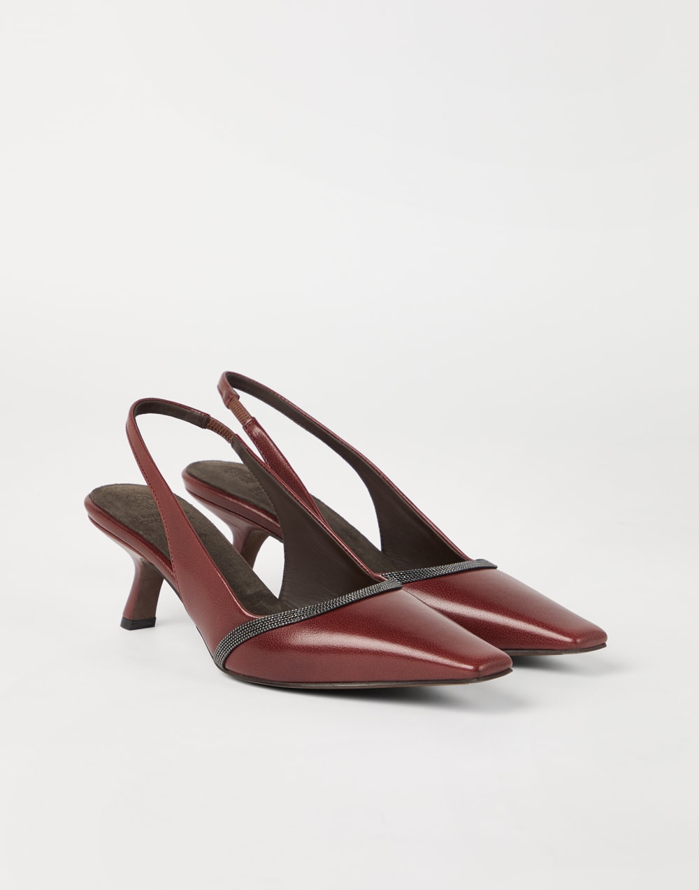 Slingback city heels Amaranth Woman - Brunello Cucinelli