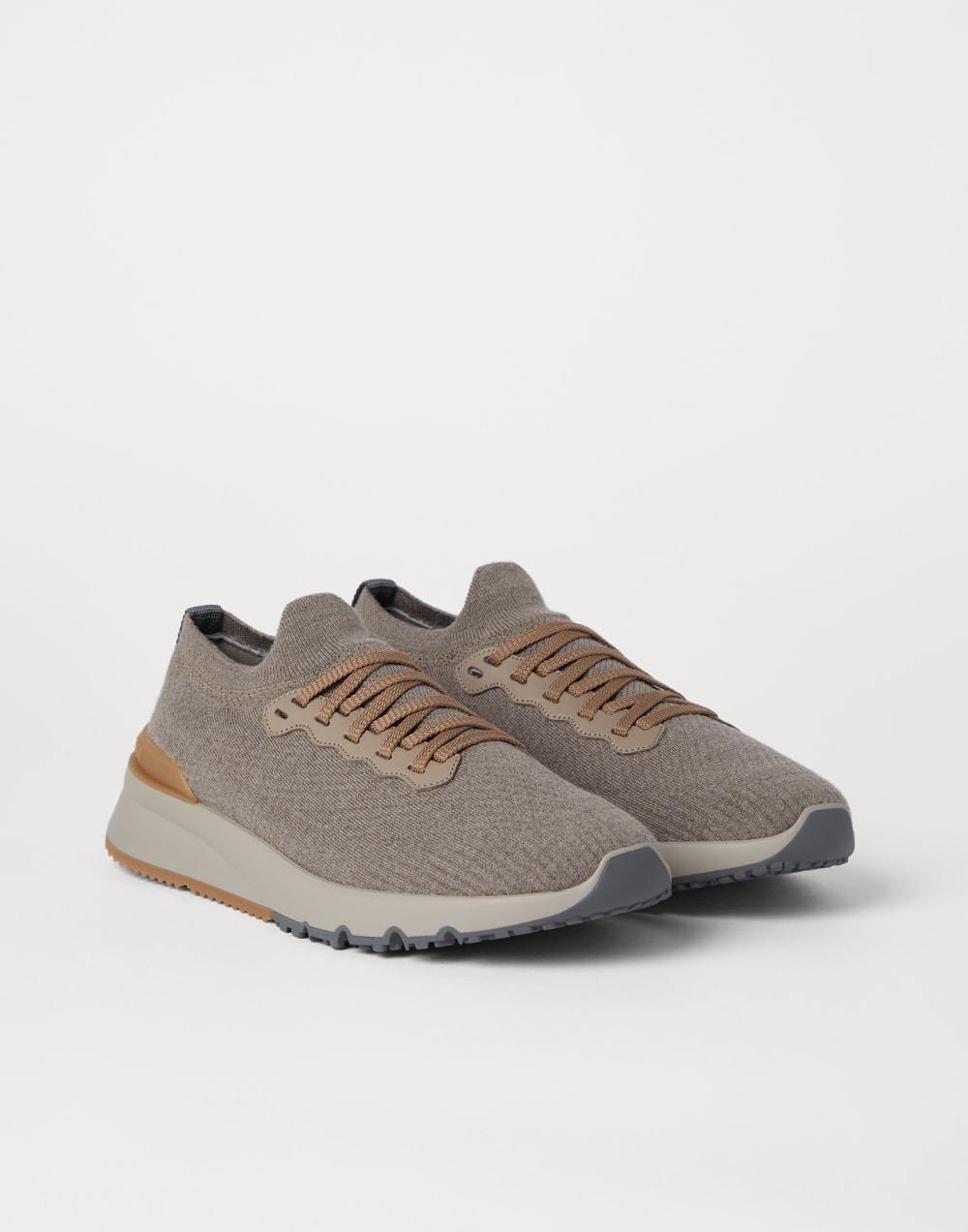 Knit runners Taupe Man - Brunello Cucinelli