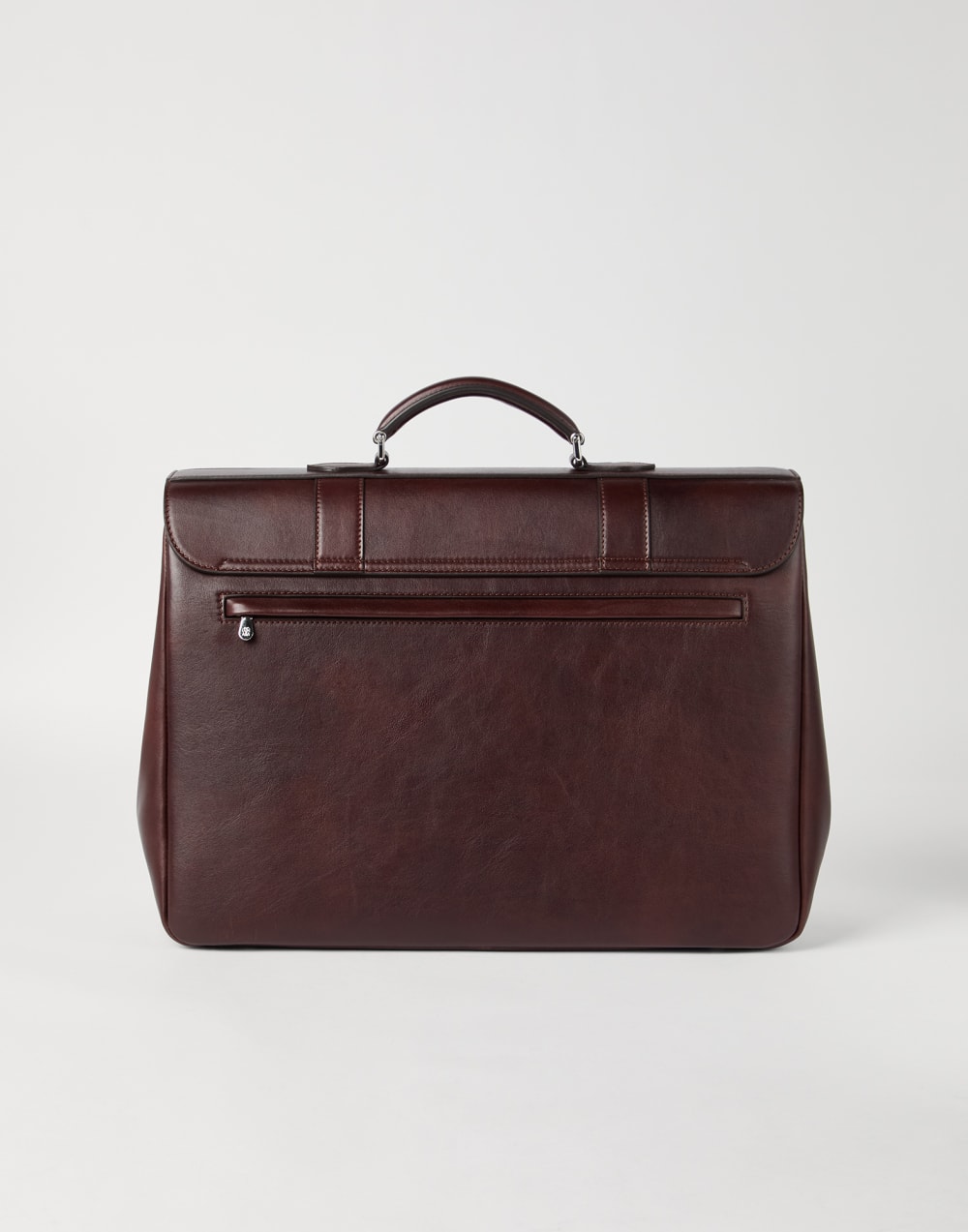 Calfskin briefcase Burgundy Man - Brunello Cucinelli