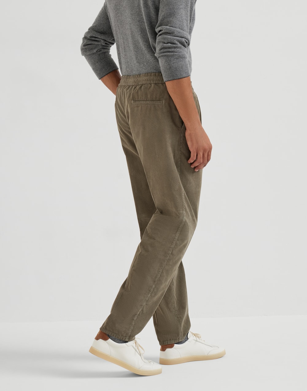 Corduroy trousers Khaki Man - Brunello Cucinelli