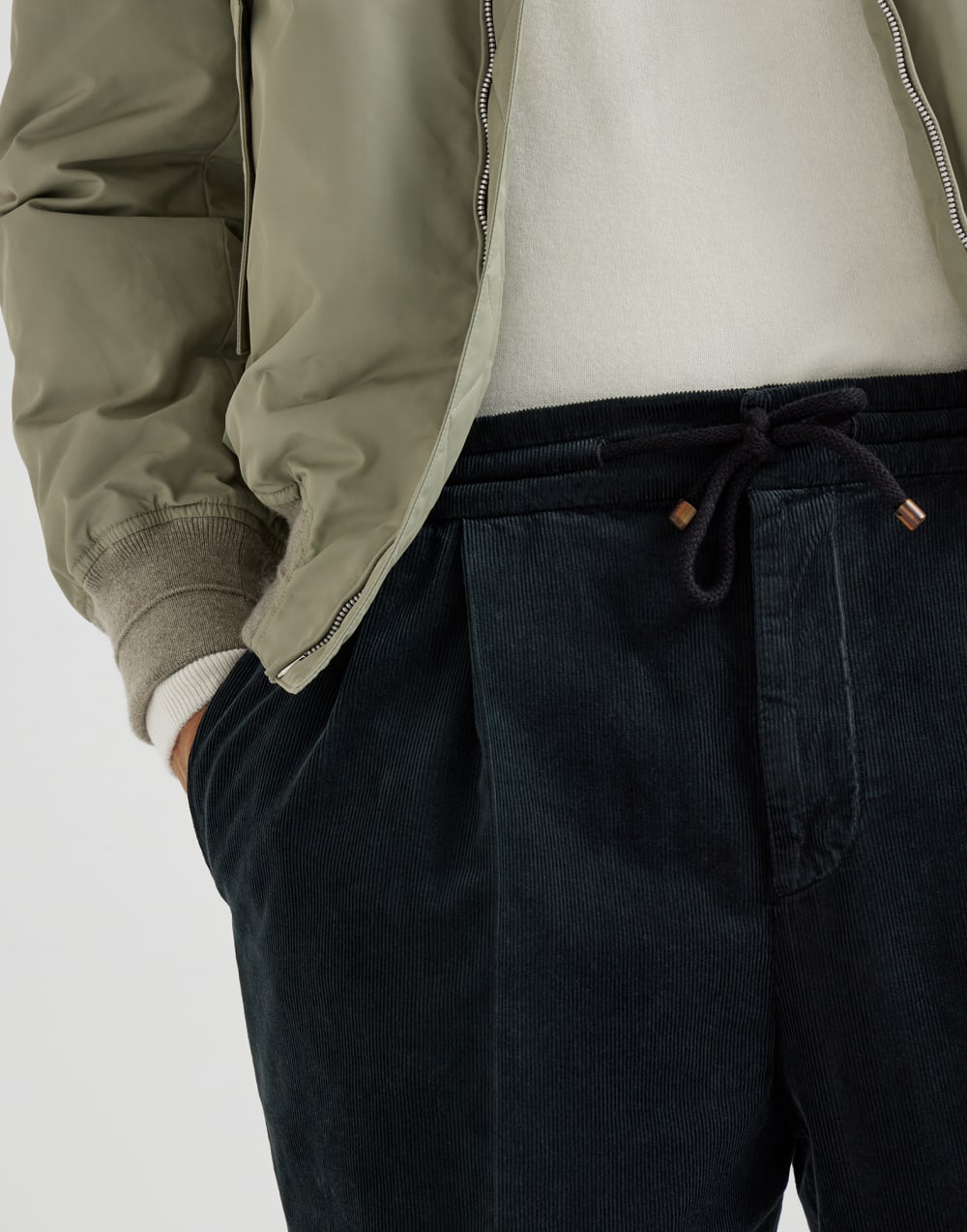 Corduroy trousers Black Man - Brunello Cucinelli