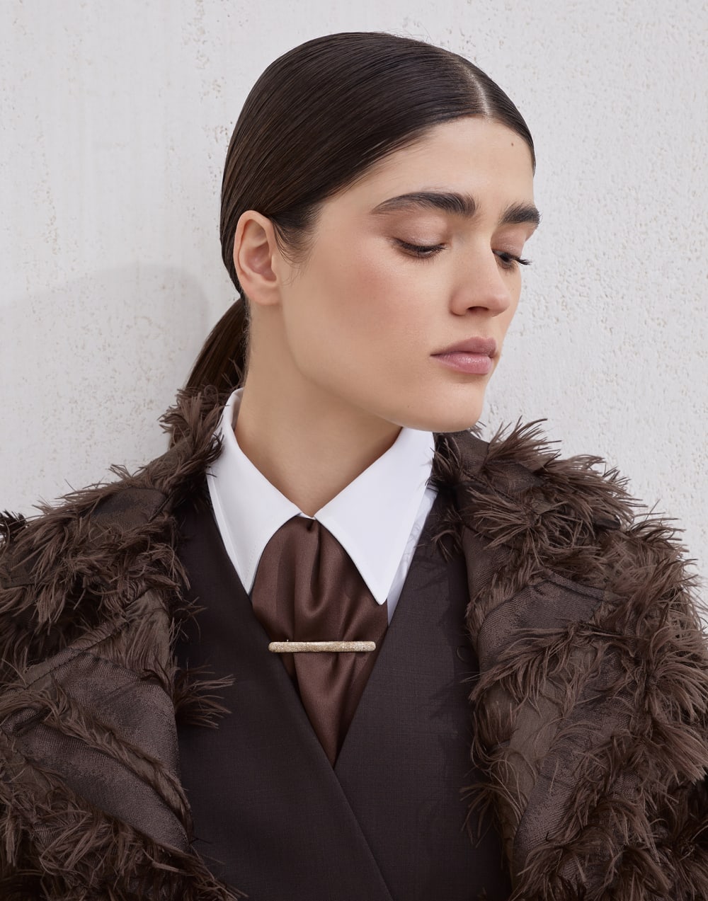 Sterling Silver brooch Light Gold Woman - Brunello Cucinelli