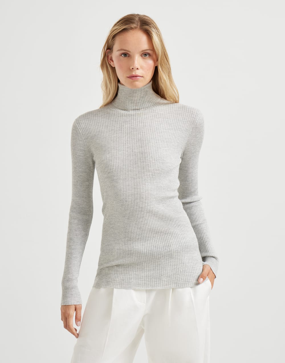 Lightweight sweater Light Grey Woman - Brunello Cucinelli