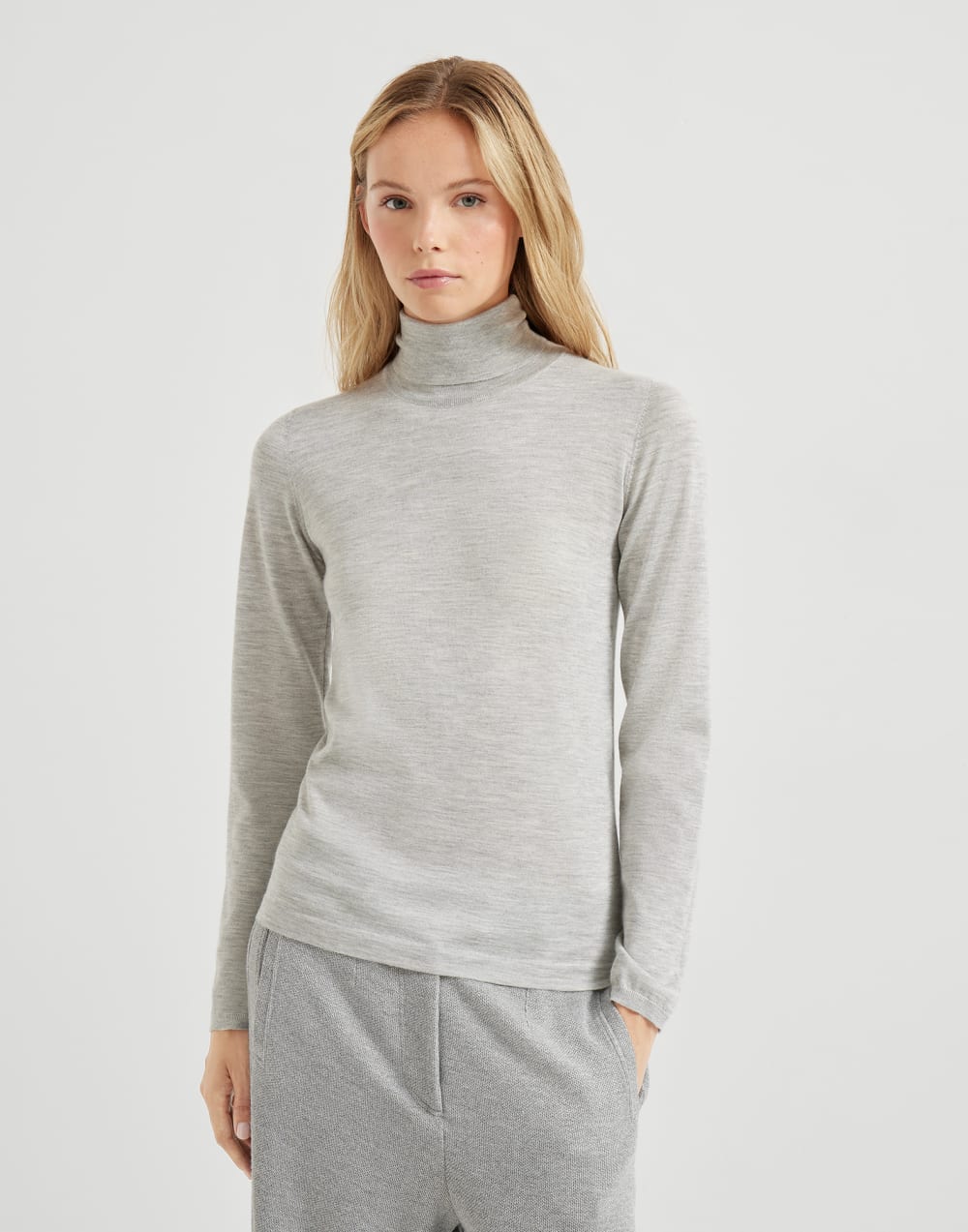 Lightweight sweater Light Grey Woman - Brunello Cucinelli